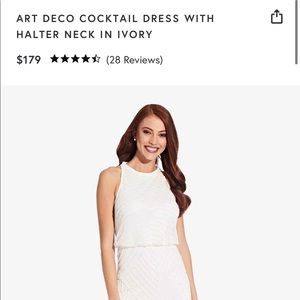 Adrianna Papell halter neck, beaded cocktail dress, size 6